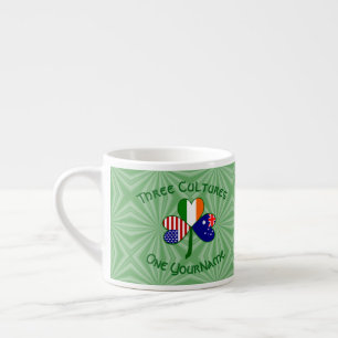 Australischer Irischer Amerikanischer Shamrock Per Espressotasse