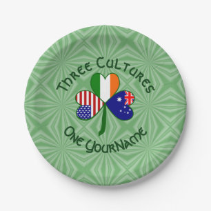 Australischer Irischer Amerikanischer Shamrock Per Pappteller