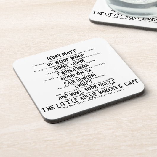 Australischer Jargon Untersetzer (Linke Seite)