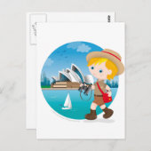 Australischer Junge Postkarte (Vorne/Hinten)