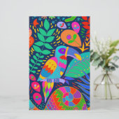 Australischer Jungle Parrot Kangaroo Koala Briefpapier (Stehend Vorderseite)