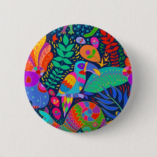 Australischer Jungle Parrot Kangaroo Koala Button (Vorderseite)