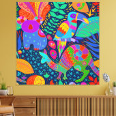 Australischer Jungle Parrot Kangaroo Koala Leinwanddruck (Insitu (Wohnzimmer))