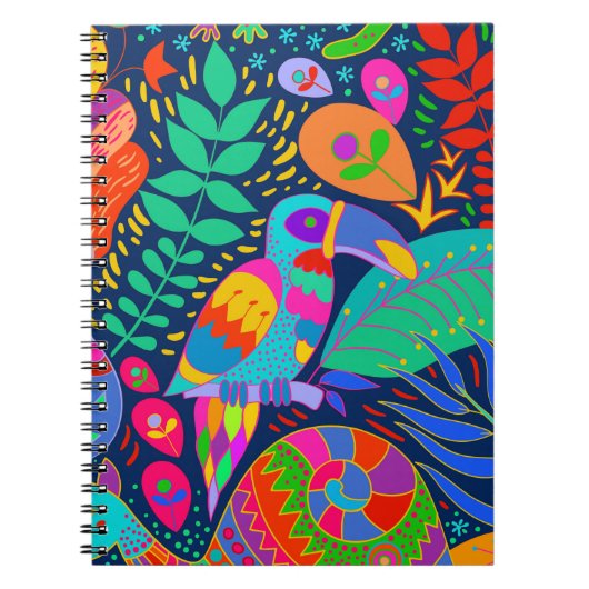 Australischer Jungle Parrot Kangaroo Koala Notizblock (Vorderseite)