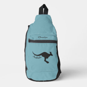 Australischer Kangaroo Individuelle Name & Color Crossbody Bag