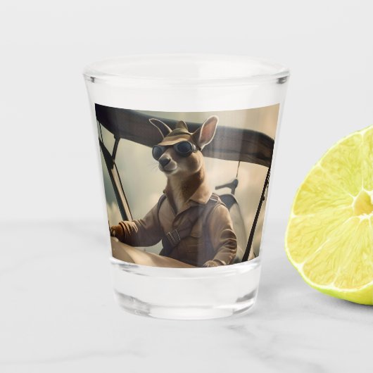 Australischer Kangaroo-Pilot, Schnapsglas (Vorderseite)