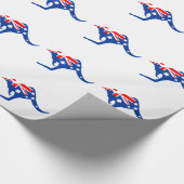 Australischer Känguru Geschenkpapier (Ecke)