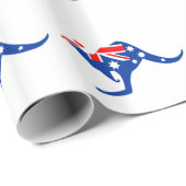 Australischer Känguru Geschenkpapier (Rolleneckpunkt)