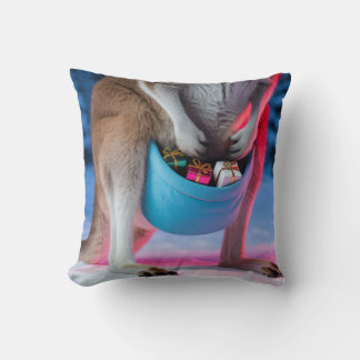 Australischer Känguru-Taschen-Weihnachtsgeschenke Kissen