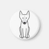 Australischer Kelpie Dog Cartoon Magnet (Vorne)