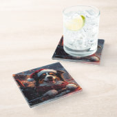 Australischer Kelpie Dog Roller Untersetzer Weihna (Schrägansicht)