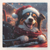 Australischer Kelpie Dog Roller Untersetzer Weihna (Vorderseite)