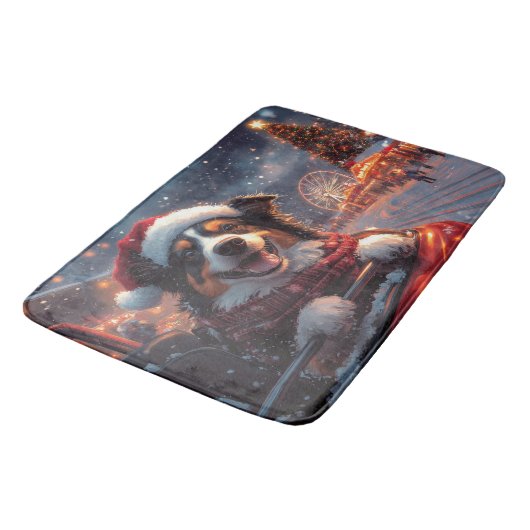 Australischer Kelpie Dog Roller Untersetzer Weihna Badematte (Schrägansicht)