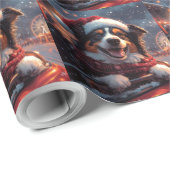 Australischer Kelpie Dog Roller Untersetzer Weihna Geschenkpapier (Rolleneckpunkt)