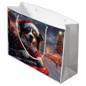 Australischer Kelpie Dog Roller Untersetzer Weihna Große Geschenktüte (Rückseite Schrägansicht)