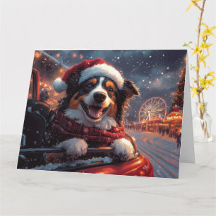 Australischer Kelpie Dog Roller Untersetzer Weihna Karte