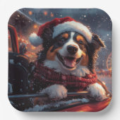 Australischer Kelpie Dog Roller Untersetzer Weihna Pappteller (Vorderseite)