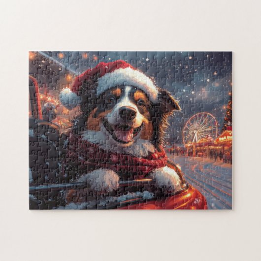 Australischer Kelpie Dog Roller Untersetzer Weihna Puzzle (Horizontal)
