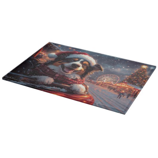 Australischer Kelpie Dog Roller Untersetzer Weihna Schneidebrett (Ecke)