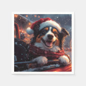 Australischer Kelpie Dog Roller Untersetzer Weihna Serviette (Vorderseite)