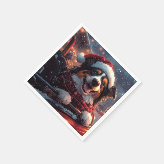 Australischer Kelpie Dog Roller Untersetzer Weihna Serviette (Ecke)