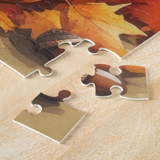 Australischer Kelpie Herbstleaves Erntedank Art Puzzle (Seite)