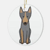 Australischer Kelpie-HundeCartoon Keramikornament (Links)
