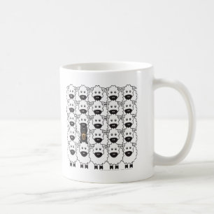 Australischer Kelpie in den Schafen Kaffeetasse