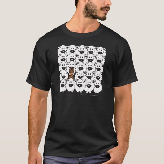 Australischer Kelpie in den Schafen T-Shirt (Vorderseite)