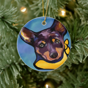 AUSTRALISCHER KELPIE KERAMIK ORNAMENT