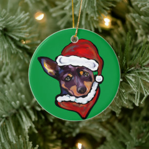 AUSTRALISCHER KELPIE KERAMIK ORNAMENT