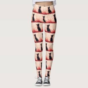 Australischer Kelpie mit Rosen - Valentinstag Leggings