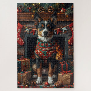 Australischer Kelpie mit Weihnachtsgeschenken Kami Puzzle