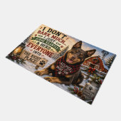 Australischer Kelpie Profi-Mensch-Hirte Fußmatte (Schrägansicht)