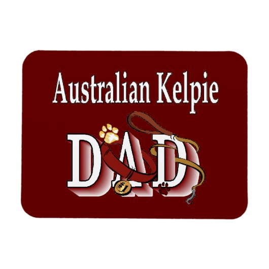 Australischer Kelpie-Vater Magnet (Horizontal)