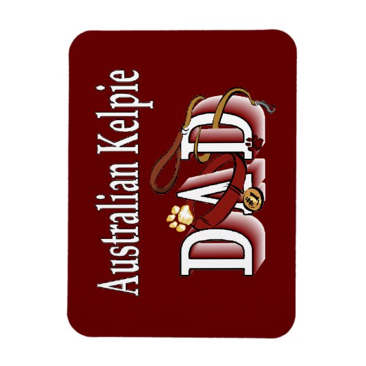 Australischer Kelpie-Vater Magnet (Vertikal)