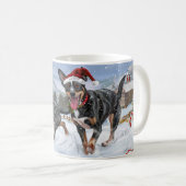 Australischer Kelpie Weihnachten Kaffeetasse (VorderseiteRechts)