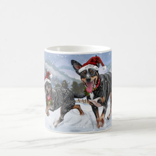 Australischer Kelpie Weihnachten Kaffeetasse (Mittel)