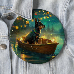 Australischer Kelpie Weihnachtsfest Reise Button