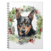 Australischer Kelpie Weihnachtswreath Notizblock (Vorderseite)