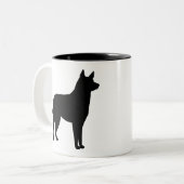Australischer Kelpie Zweifarbige Tasse (Vorderseite Links)