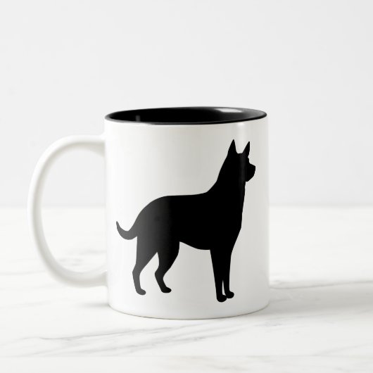 Australischer Kelpie Zweifarbige Tasse (Links)