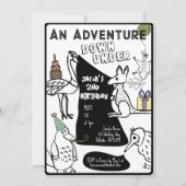 Australischer Kindergeburtstag für Tierfarben Einladung (Vorderseite)