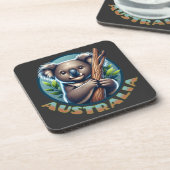 Australischer Koala-Bär Getränkeuntersetzer (Linke Seite)