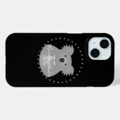 Australischer Koala Bär Niedlich Monogram hinzufüg Case-Mate iPhone Hülle (Rückseite (Horizontal))