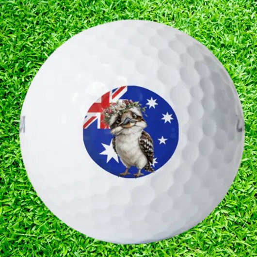 Australischer Kookaburra mit echtem Blau Golfball
