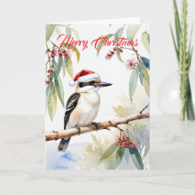 Australischer Kookaburra Santa Hut Frohe Weihnacht
