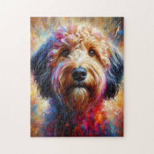 Australischer Labradoodle Hund Acryl Druck Puzzle