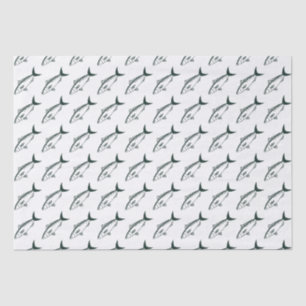 Australischer Lachs in Racing Green und White Seidenpapier