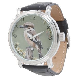 Australischer Laughing Bird die Kookaburra-Ölfarbe Armbanduhr